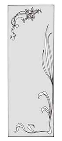 エッチングガラスのデザイン画