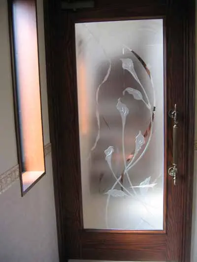 エッチングガラス　ドアガラス・窓ガラスの製作事例