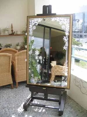 エッチングガラス　装飾ミラー・他の製作事例