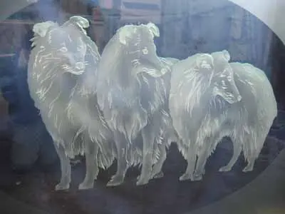 エッチングガラス　装飾ミラー・他の製作事例