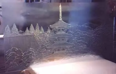 エッチングガラス　ドアガラス・窓ガラスの製作事例