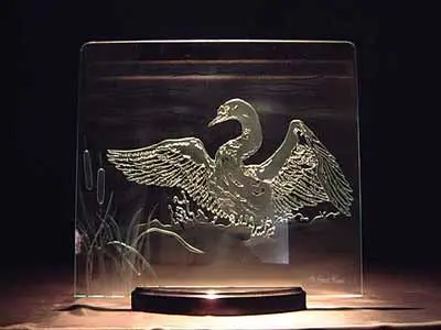 エッチングガラス　目隠し・仕切りガラスの製作事例