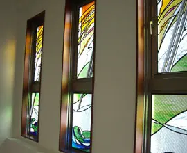 ステンドグラスの製作画像