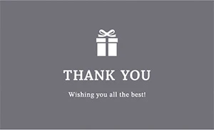 「THANK YOU」のオリジナルメッセージカード
