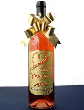 ワイン彫刻ボトル