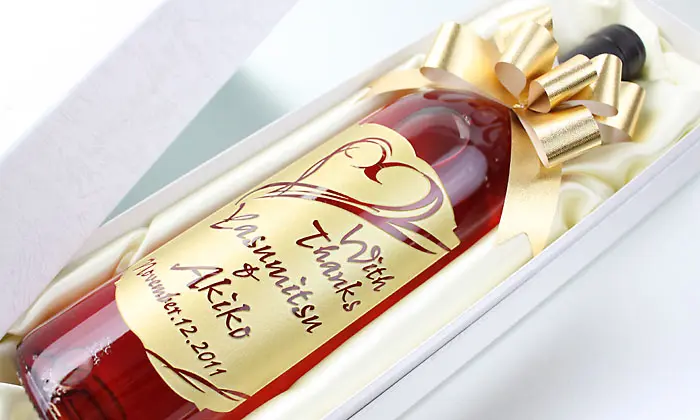 ワイン彫刻ボトル