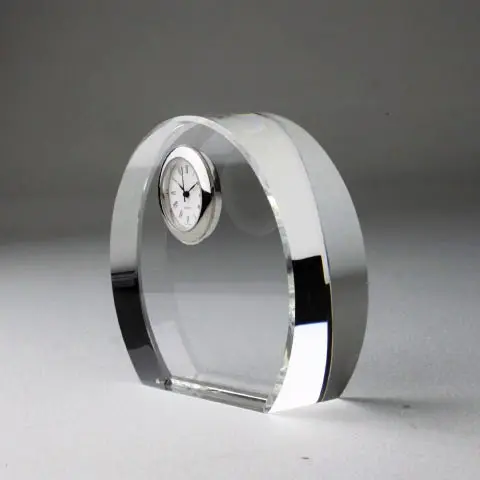 クリスタルガラス製の時計