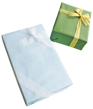 リボンがけのラッピング