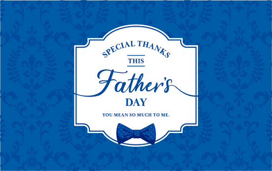 父の日限定デザインのメッセージカードをご用意しています